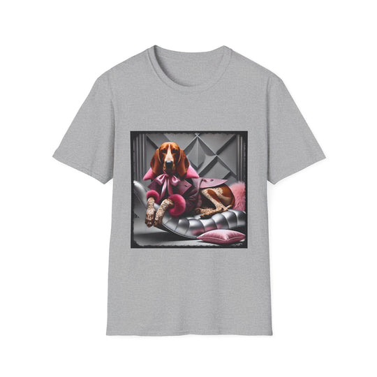 Coonhound Couture design dog lover unisex t-shirt in sport grey