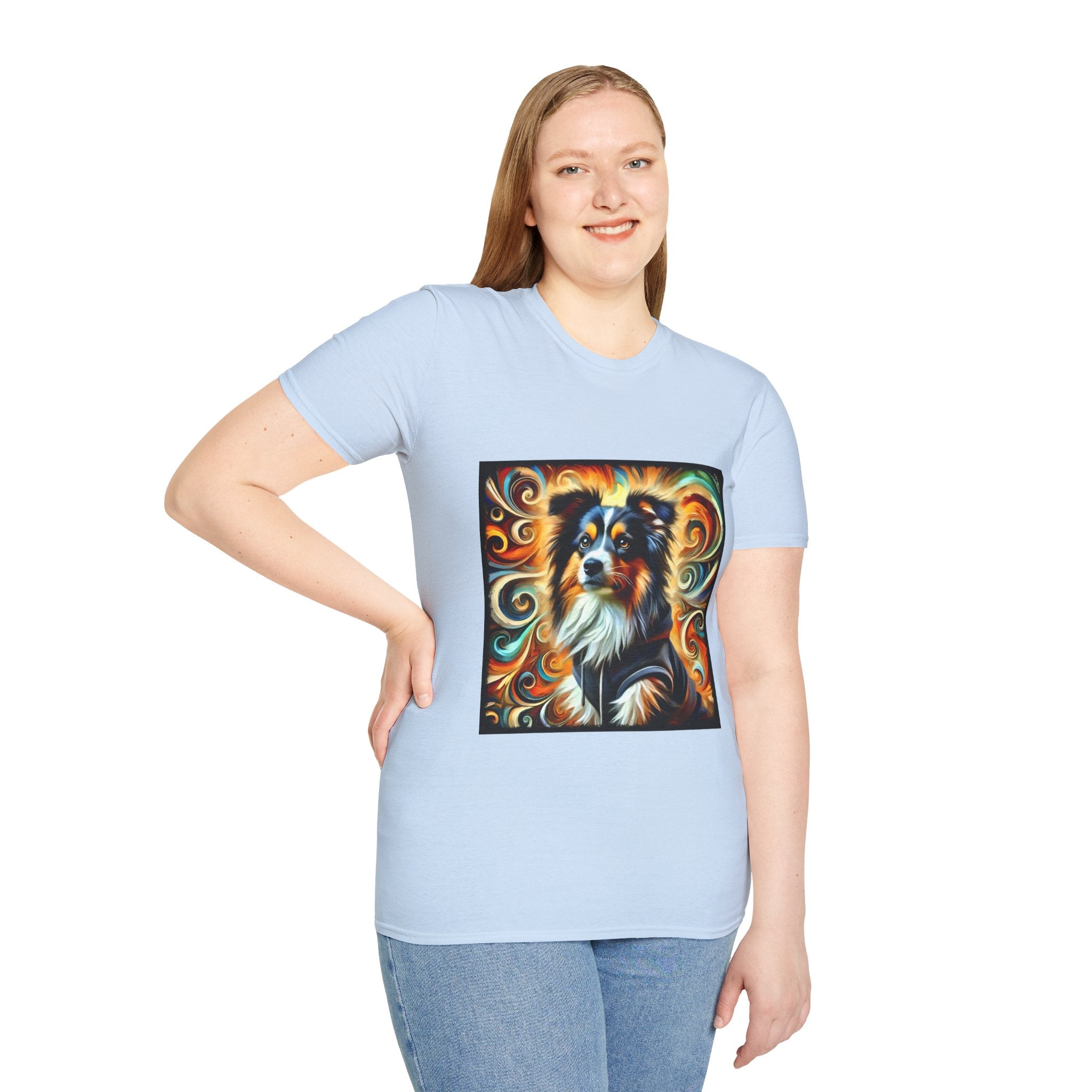 Miniature American Shepherd Street Swirl | Unisex Dog T-Shirt