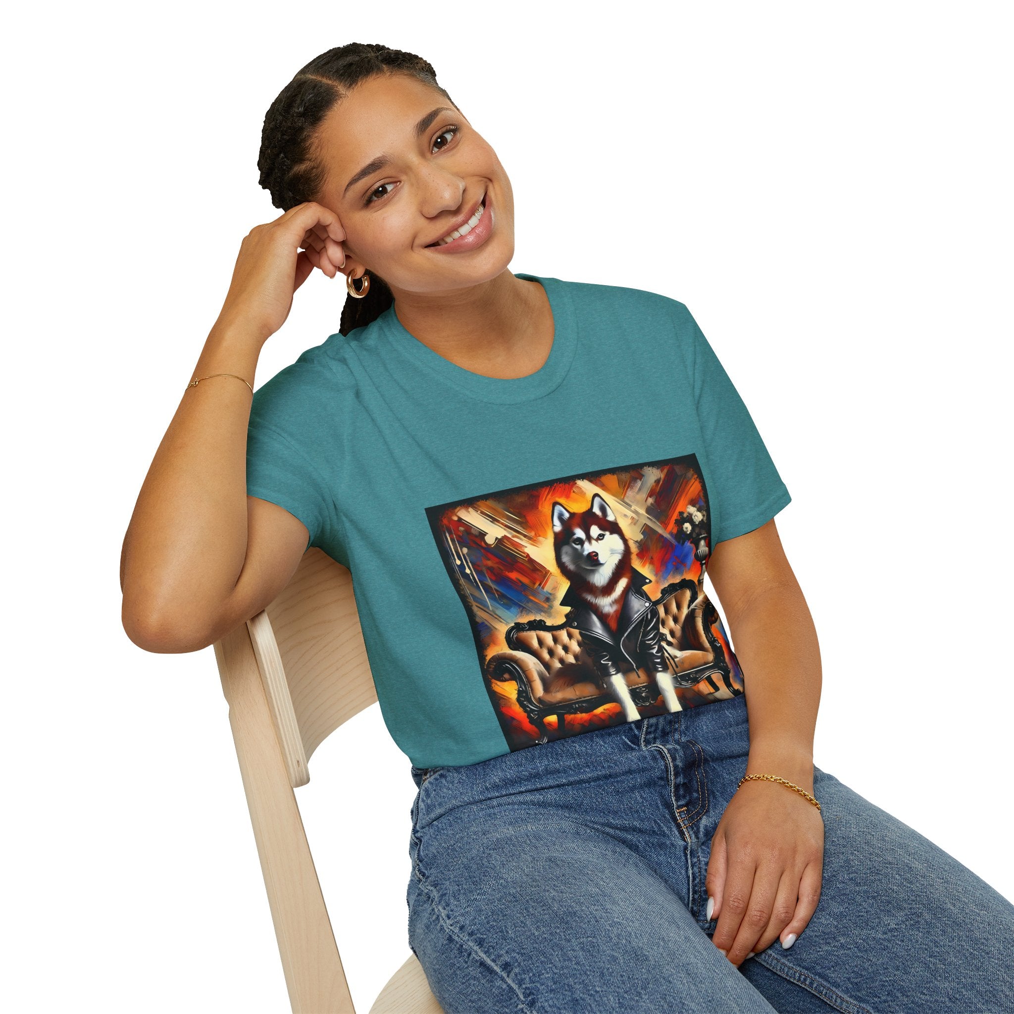 Siberian Husky Vivid Classic | Unisex Dog T-Shirt