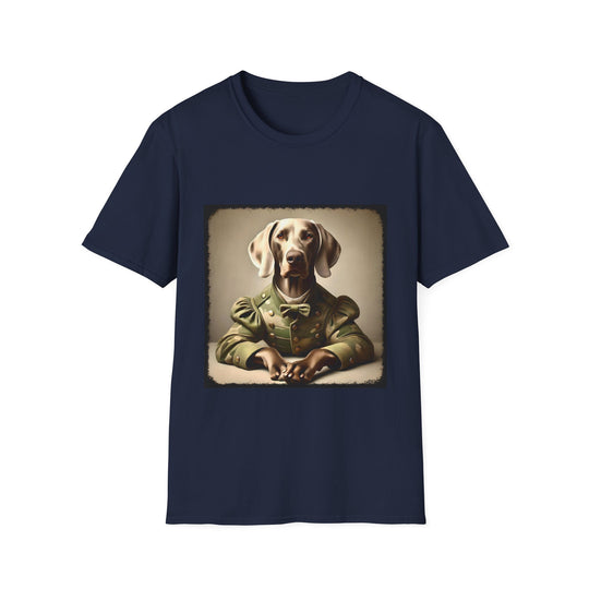 Weimaraner Classic Commander design dog lover unisex t-shirt in navy