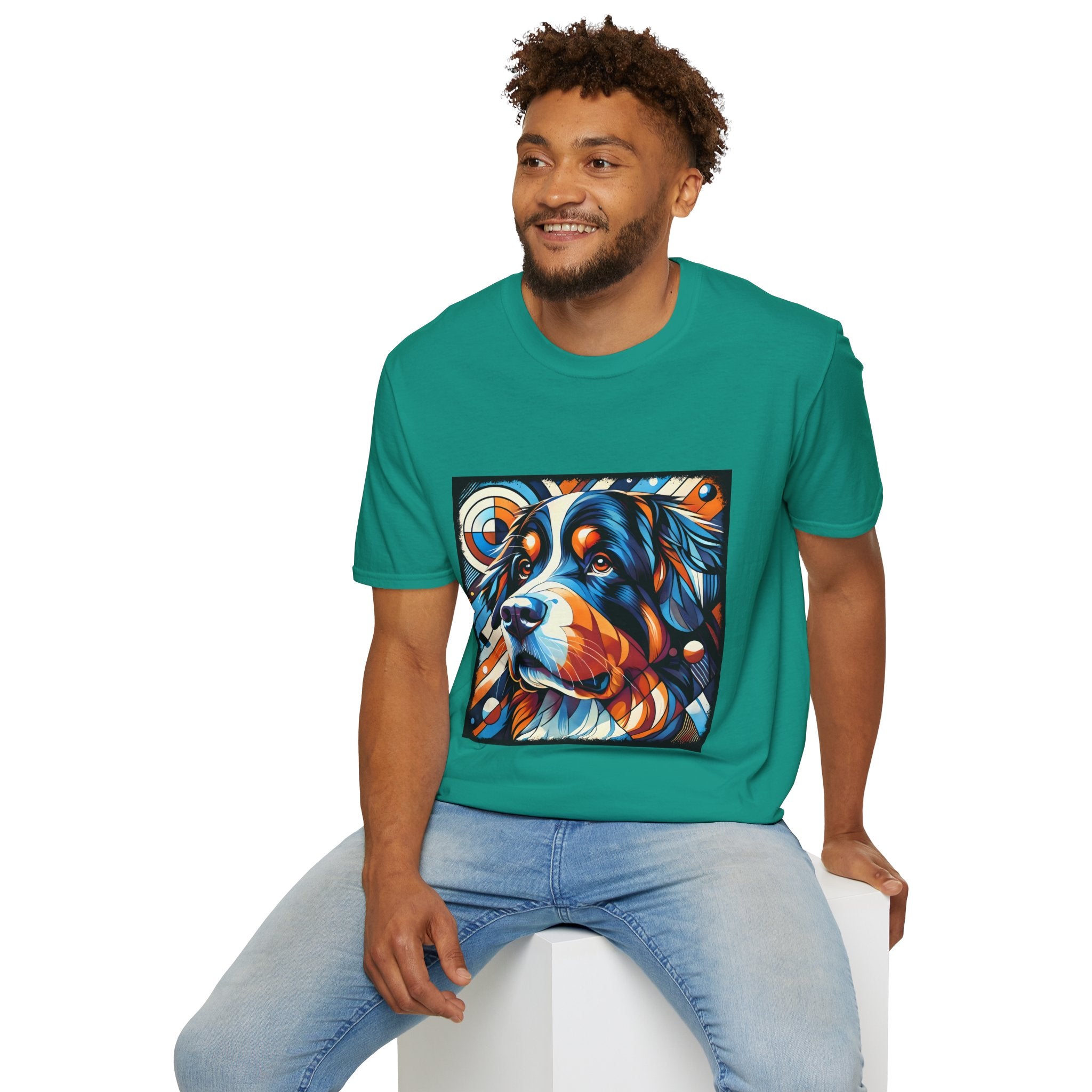 Bernese Mountain Dog Bold Geometric | Unisex Dog T-Shirt
