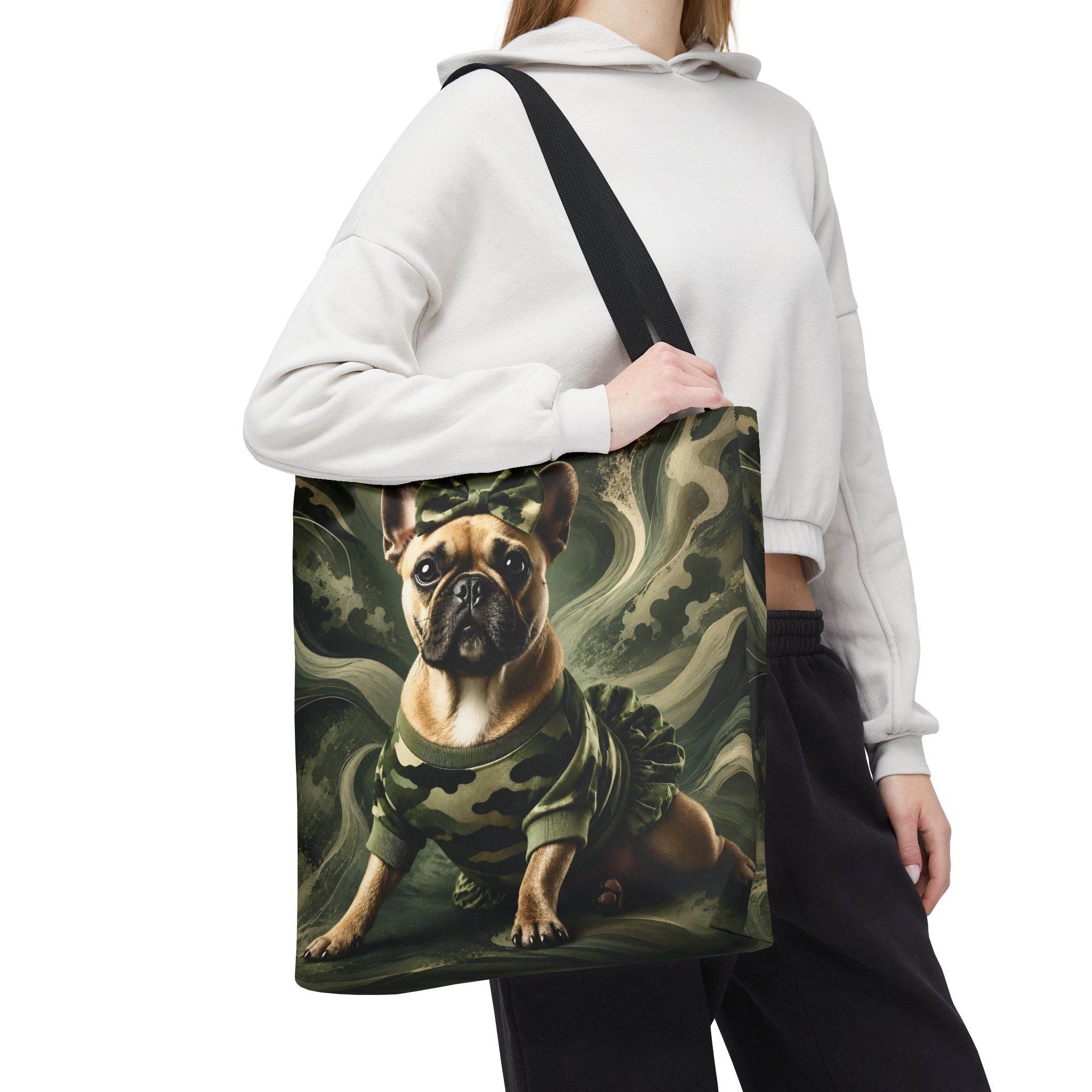 French Bulldog Tote Bag | French Camo Dog Lover Gift