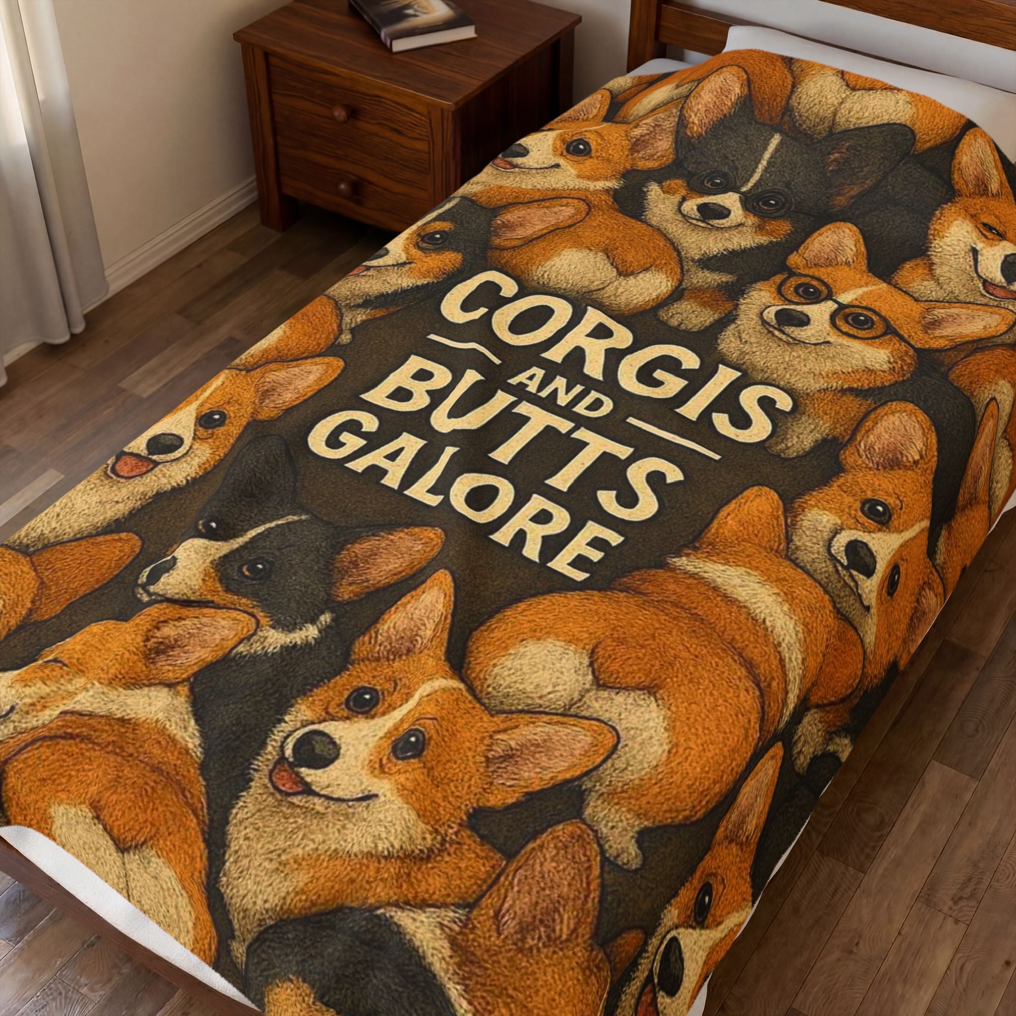 Pembroke Welsh Corgi Blanket | Corgi Butts Galore Dog Lover Gift