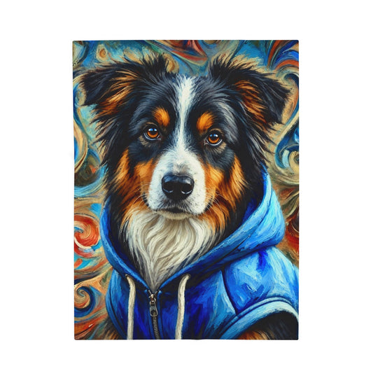 Australian Shepherd Blanket | Blue Vest Swirl Dog Lover Gift