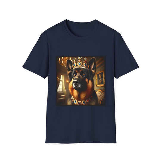 German Shepherd Royal Prince design dog lover unisex t-shirt in navy