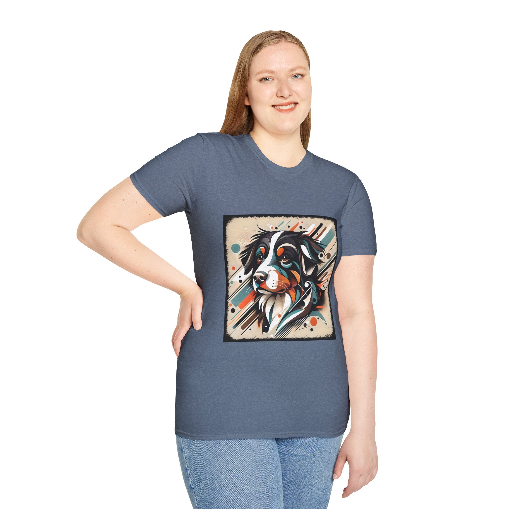 Bernese Mountain Dog Warm Geometric | Unisex Dog T-Shirt