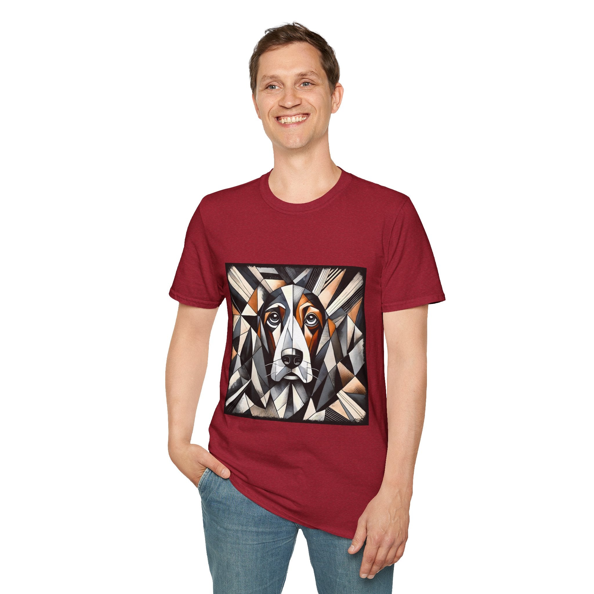 Basset Hound Bold Geometric | Unisex Dog T-Shirt