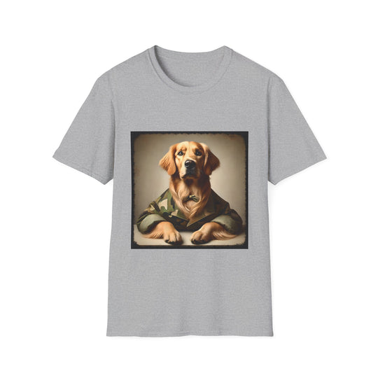 Golden Retriever Camo Gent design dog lover unisex t-shirt in sport grey