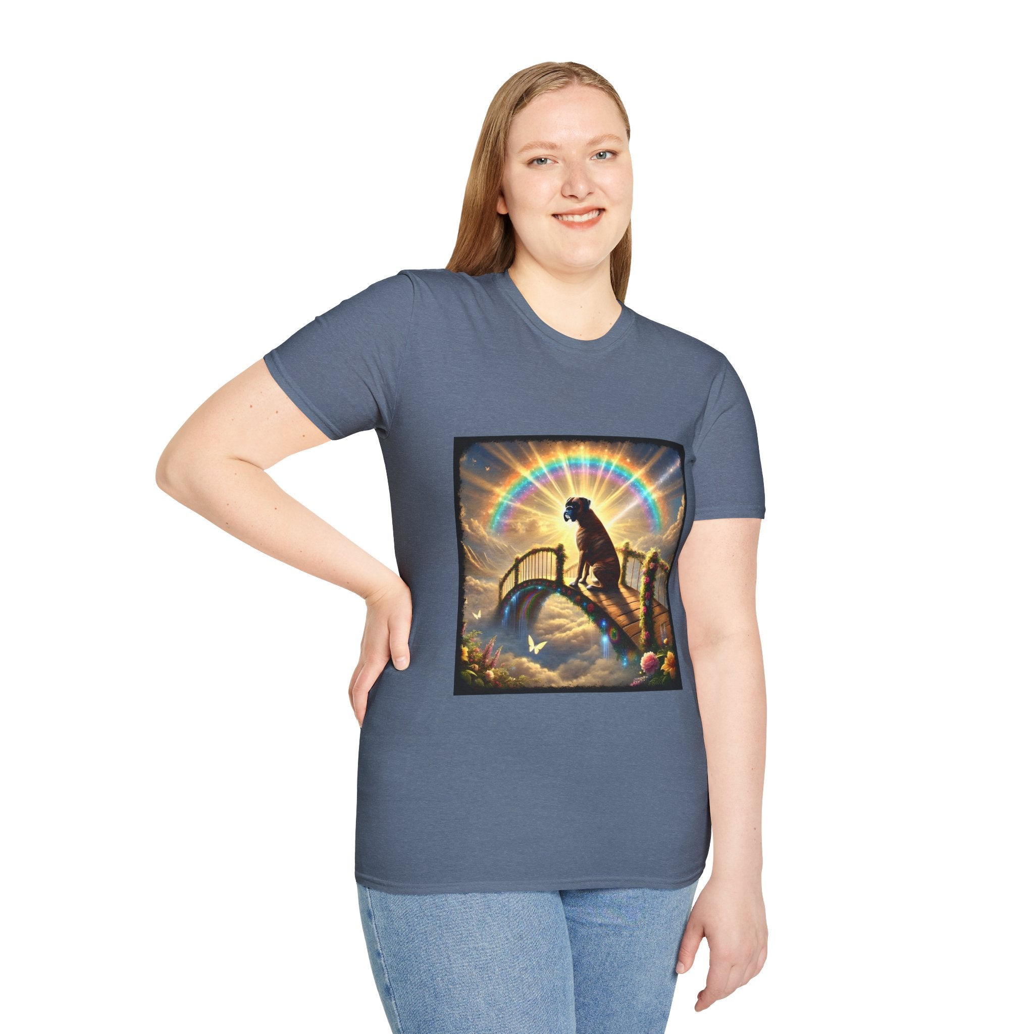 Boxer Brindle Rainbow Bridge | Unisex Dog T-Shirt
