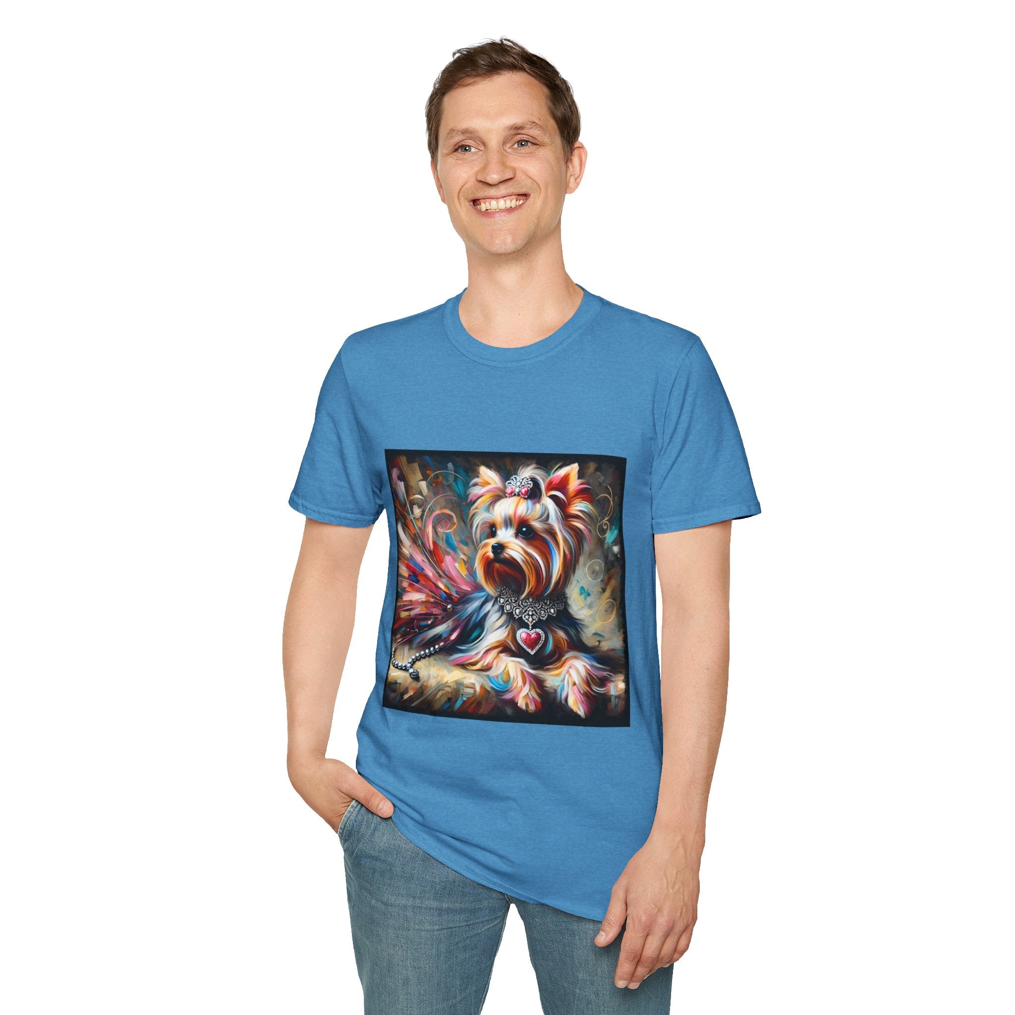 Yorkshire Terrier Diamond Heart Classic | Unisex Dog T-Shirt