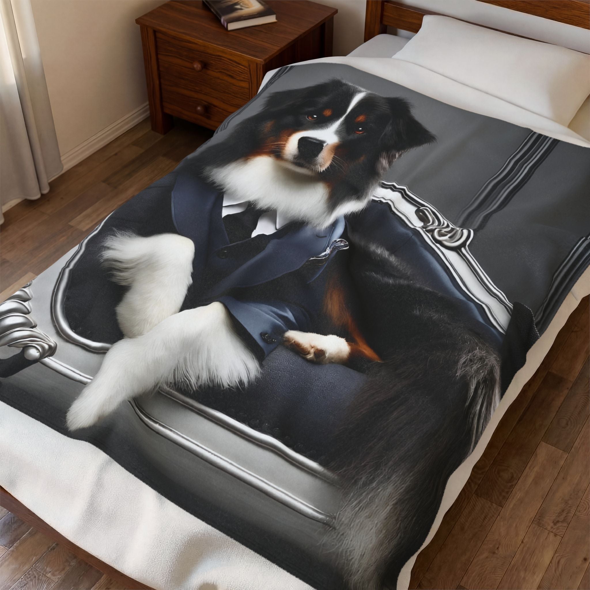 Australian Shepherd Blanket | Debonaire Dude Dog Lover Gift