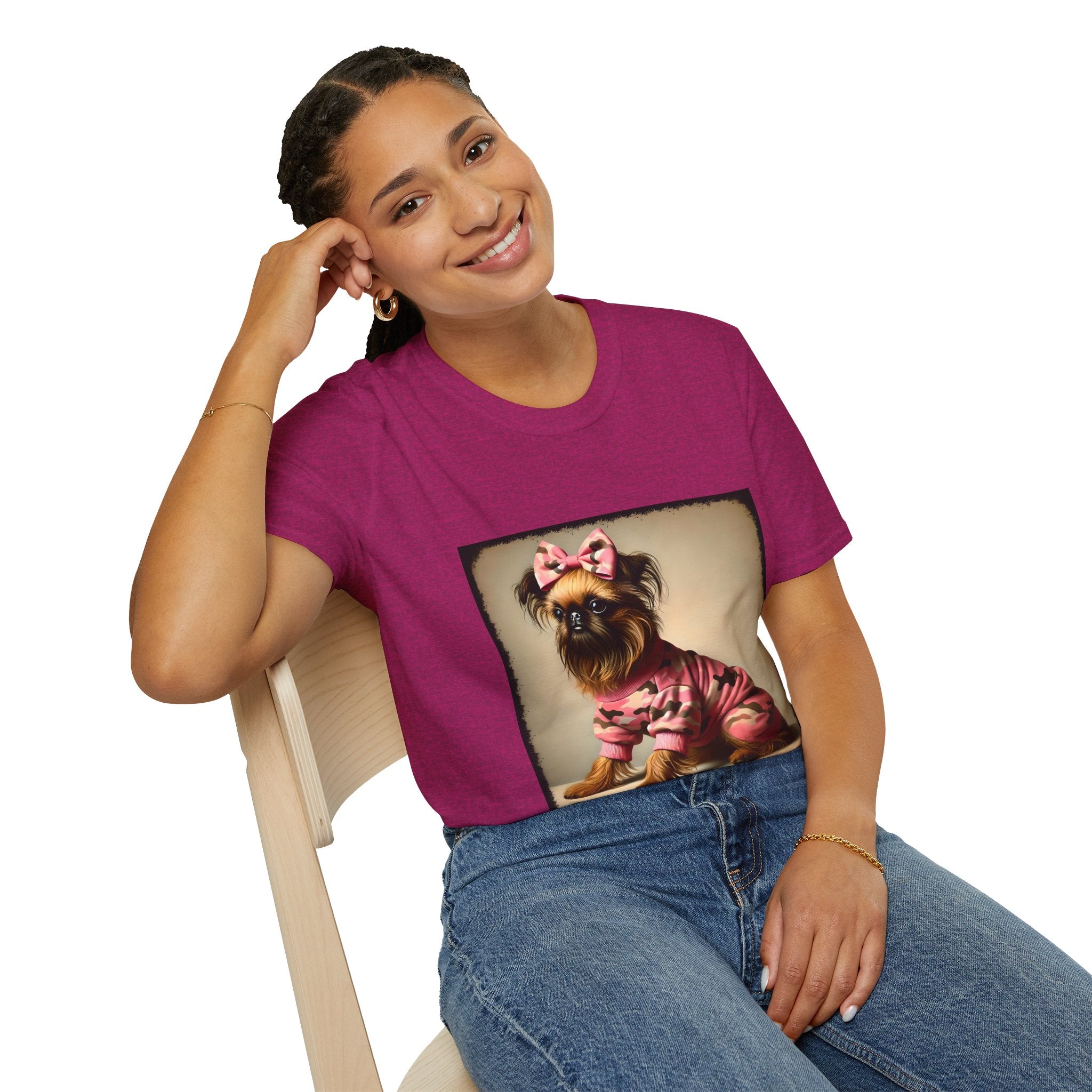 Brussels Griffon Camo Cutie | Unisex Dog T-Shirt