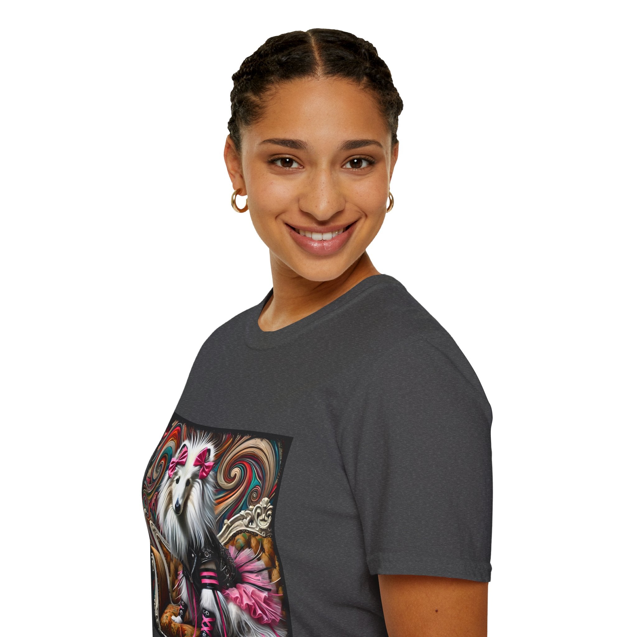 Collie Pink Rocker | Unisex Dog T-Shirt