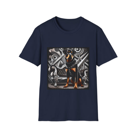 Rottweiler Bold Rebel design dog lover unisex t-shirt in navy