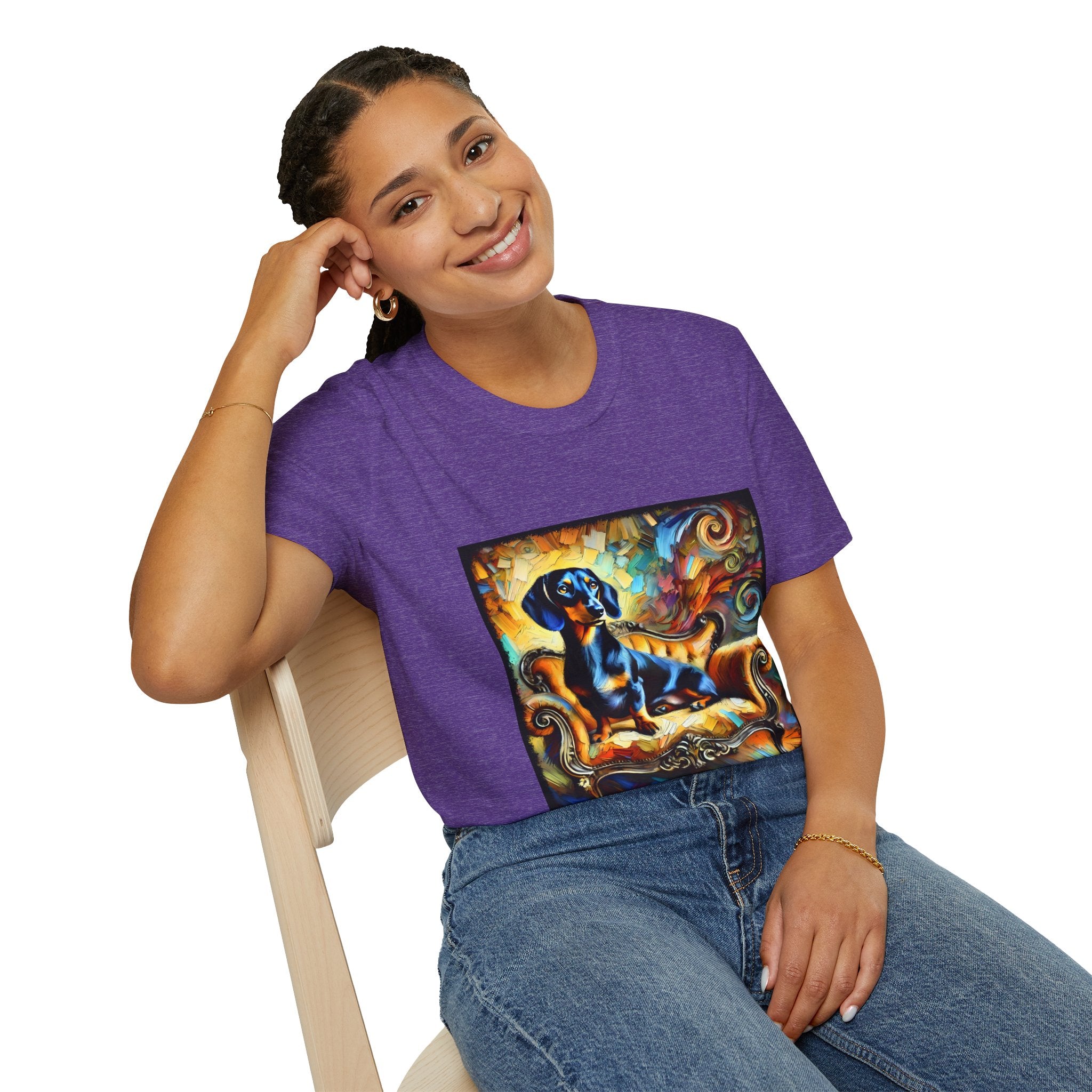 Dachshund Bold Swirl | Unisex Dog T-Shirt