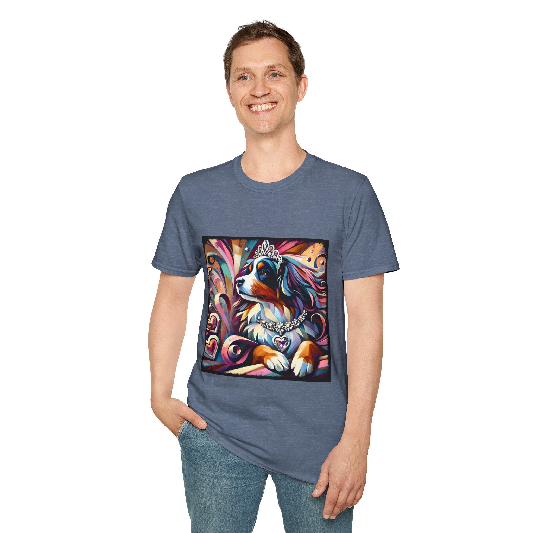 Bernese Mountain Dog Diamond Heart Swirl | Unisex Dog T-Shirt