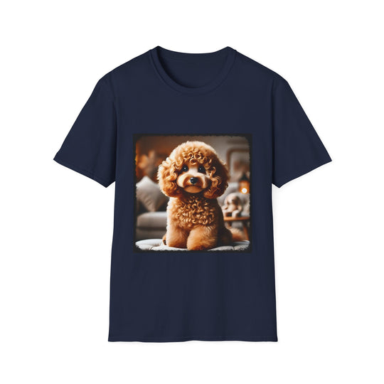 Poodle Teddy Bear design dog lover unisex t-shirt in navy