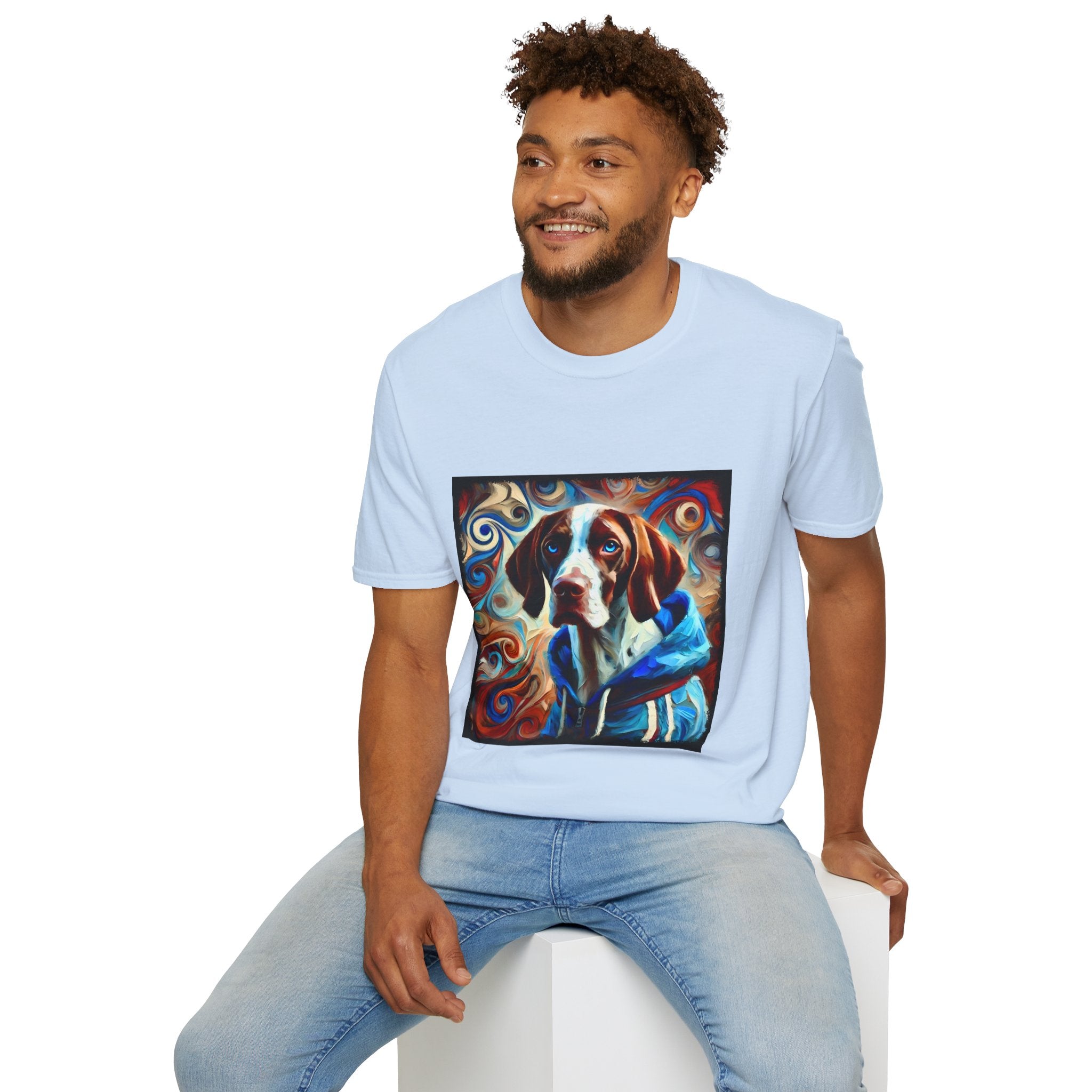 German Shorthaired Pointer Comfy Swirl | Unisex Dog T-Shirt