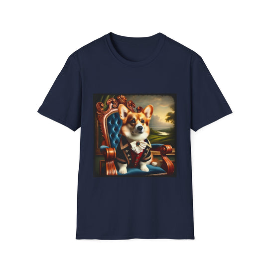Pembroke Welsh Corgi Darling Duke design dog lover unisex t-shirt in navy