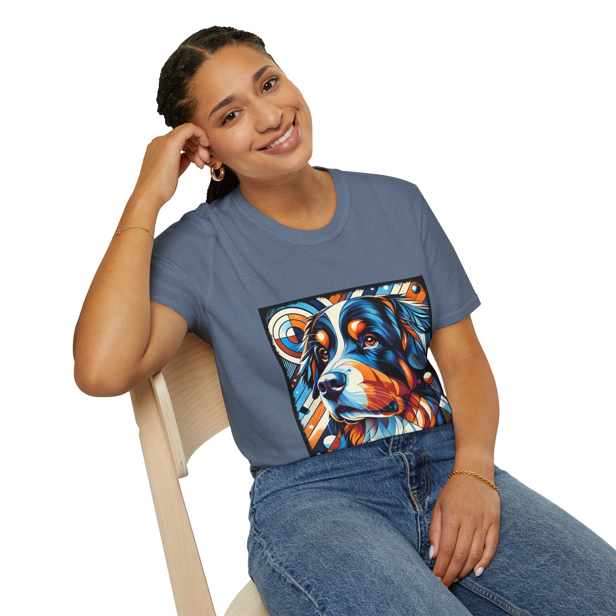 Bernese Mountain Dog Bold Geometric | Unisex Dog T-Shirt