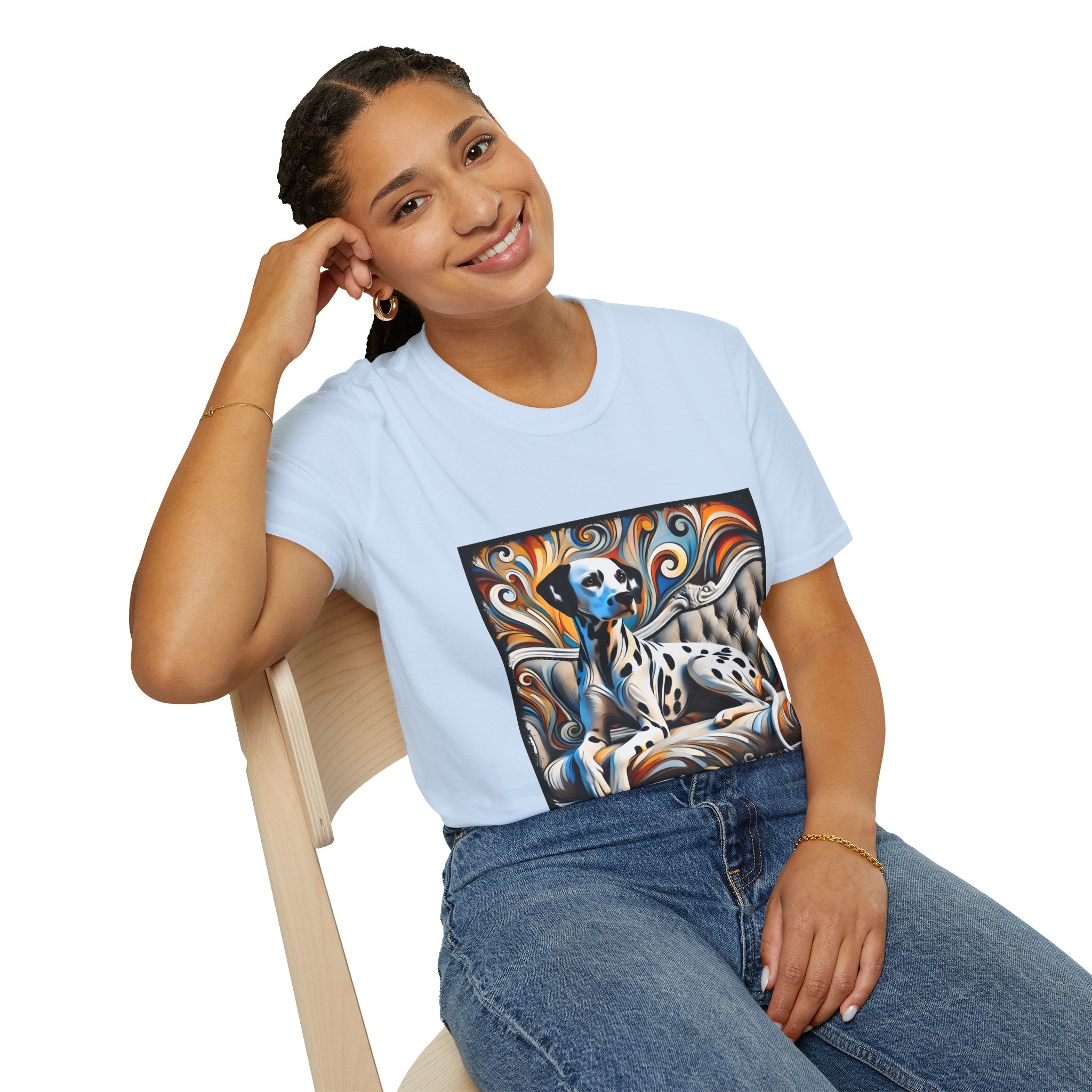 Dalmatian vivid Swirl | Unisex Dog T-Shirt