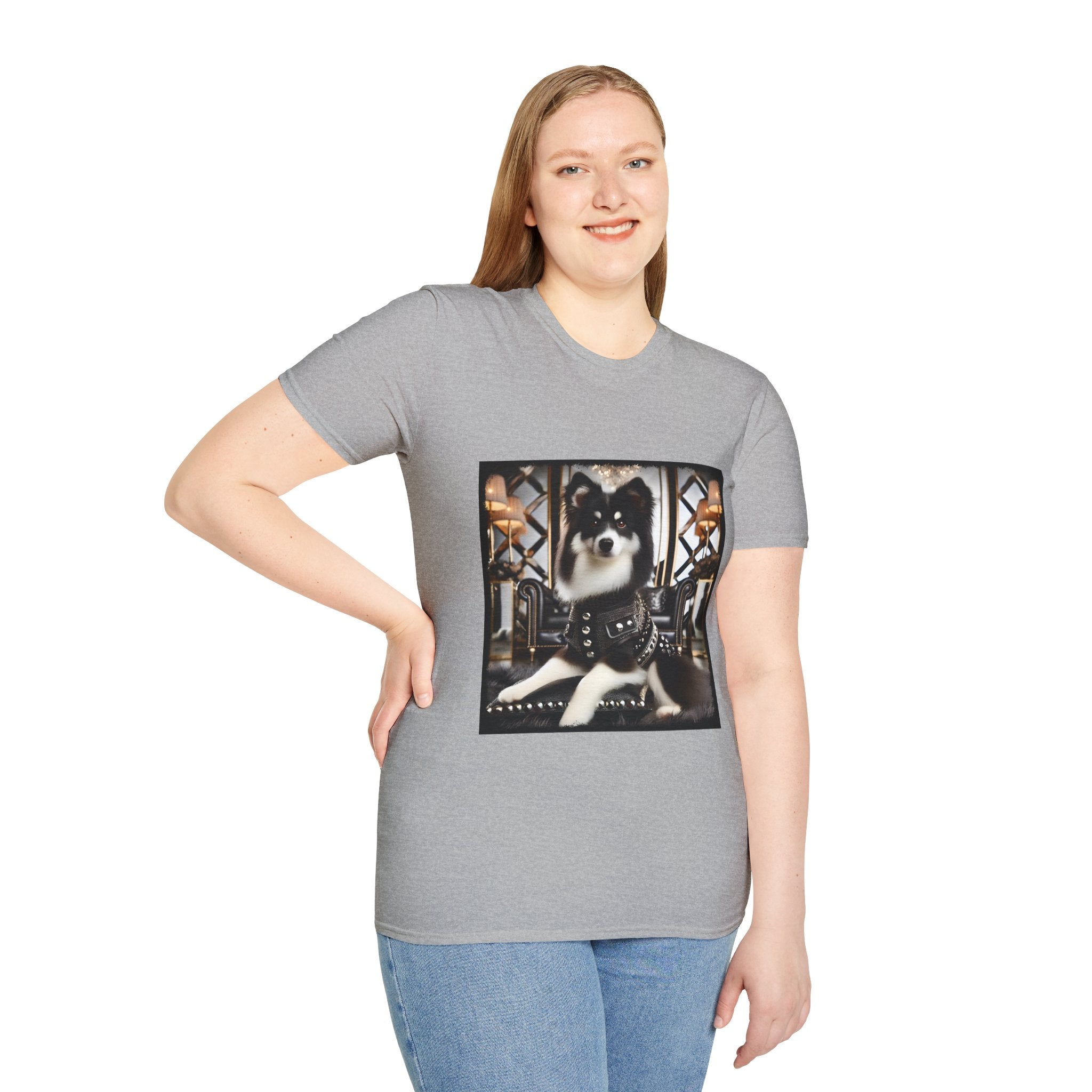 MIniature  American Shepherd B&W Baddie | Unisex Dog T-Shirt