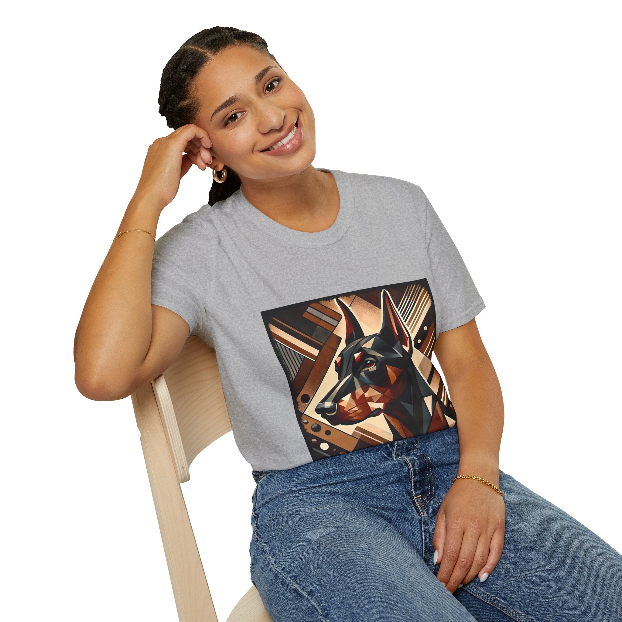Doberman Pinscher Bold Geometric | Unisex Dog T-Shirt