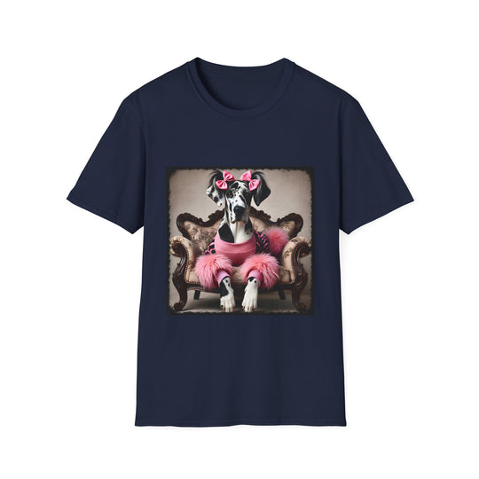 Great Dane Slay Hound design dog lover unisex t-shirt in navy