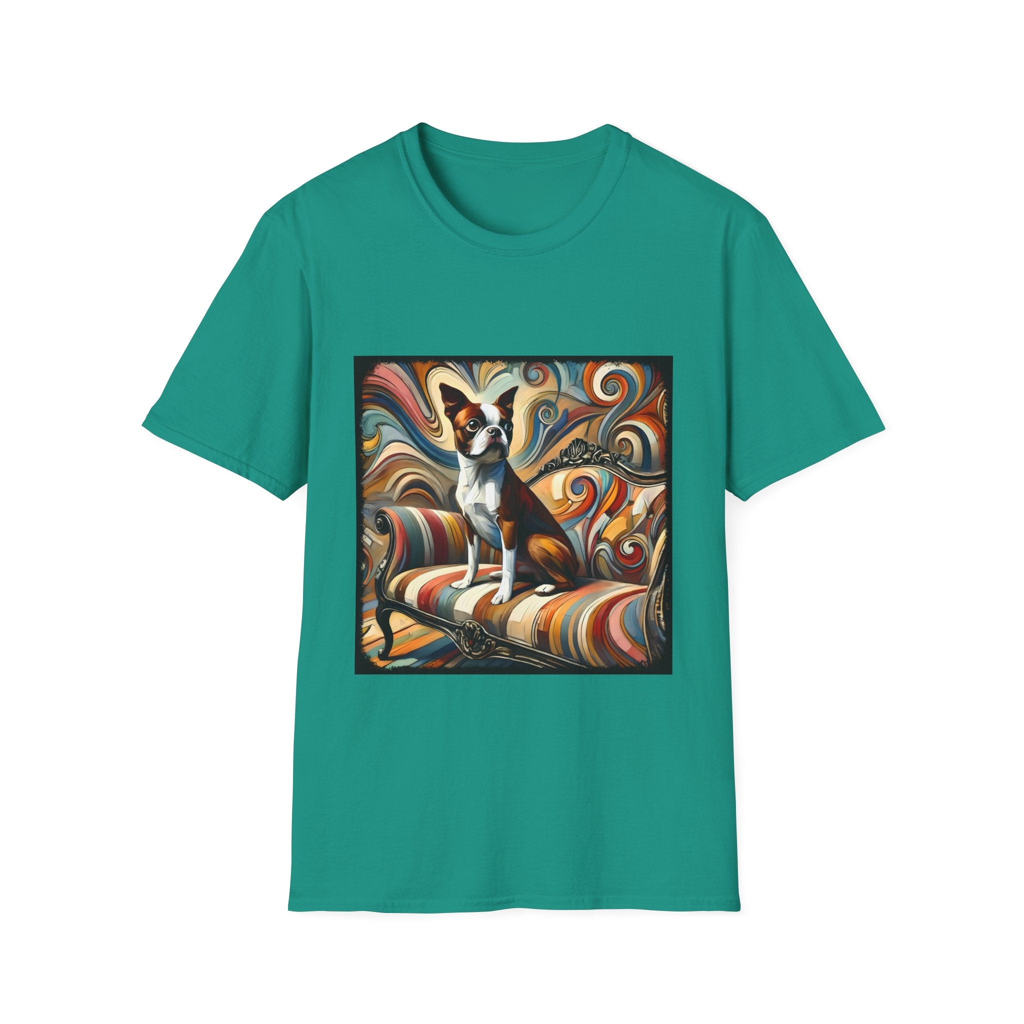 Boston Terrier Warm Swirl | Unisex Dog T-Shirt