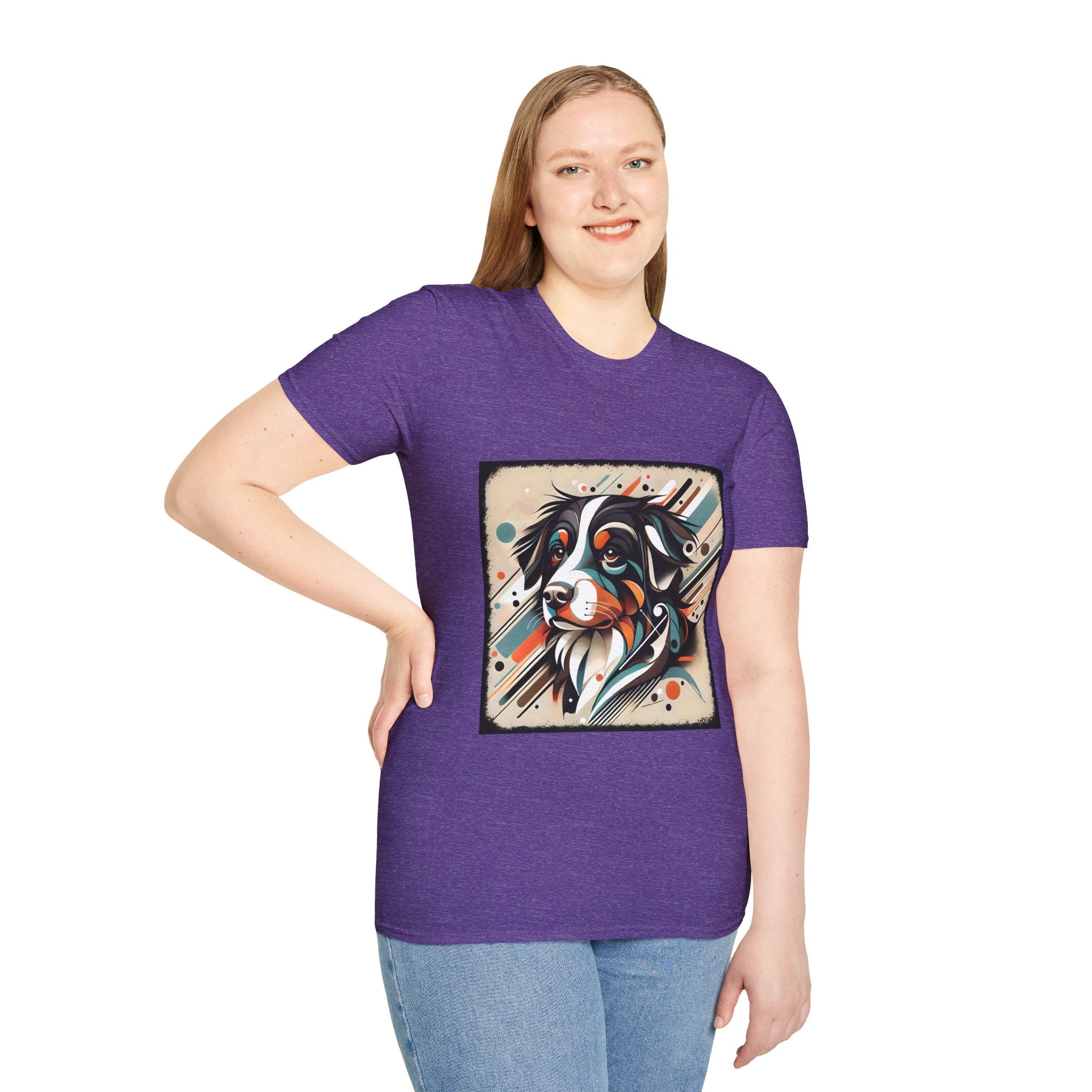 Bernese Mountain Dog Warm Geometric | Unisex Dog T-Shirt