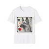 German Shepherd Bold Heart Sketch | Unisex Dog T-Shirt