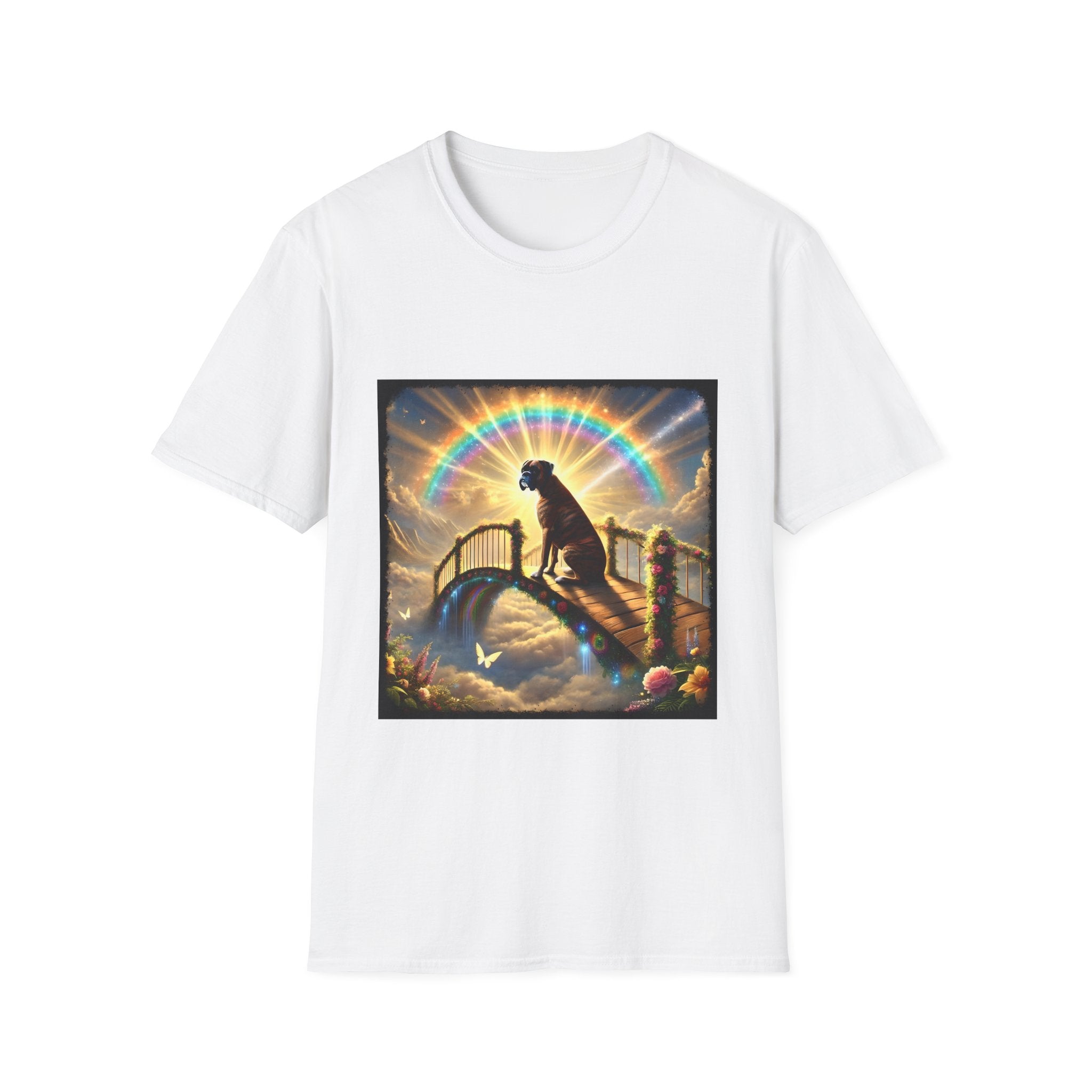 Boxer Brindle Rainbow Bridge | Unisex Dog T-Shirt