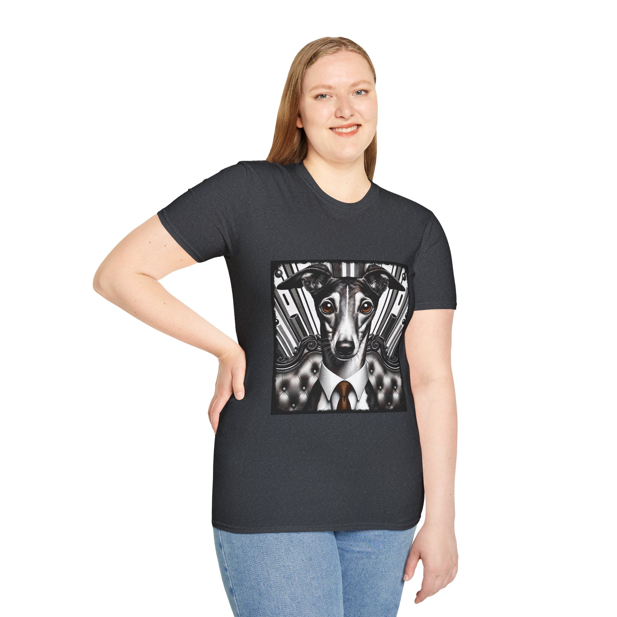 Greyhound B&W Bold Eyes | Unisex Dog T-Shirt