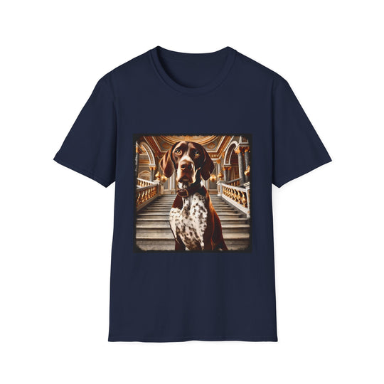 German Shorthaired Pointer Polished Pup design dog lover unisex t-shirt in navy