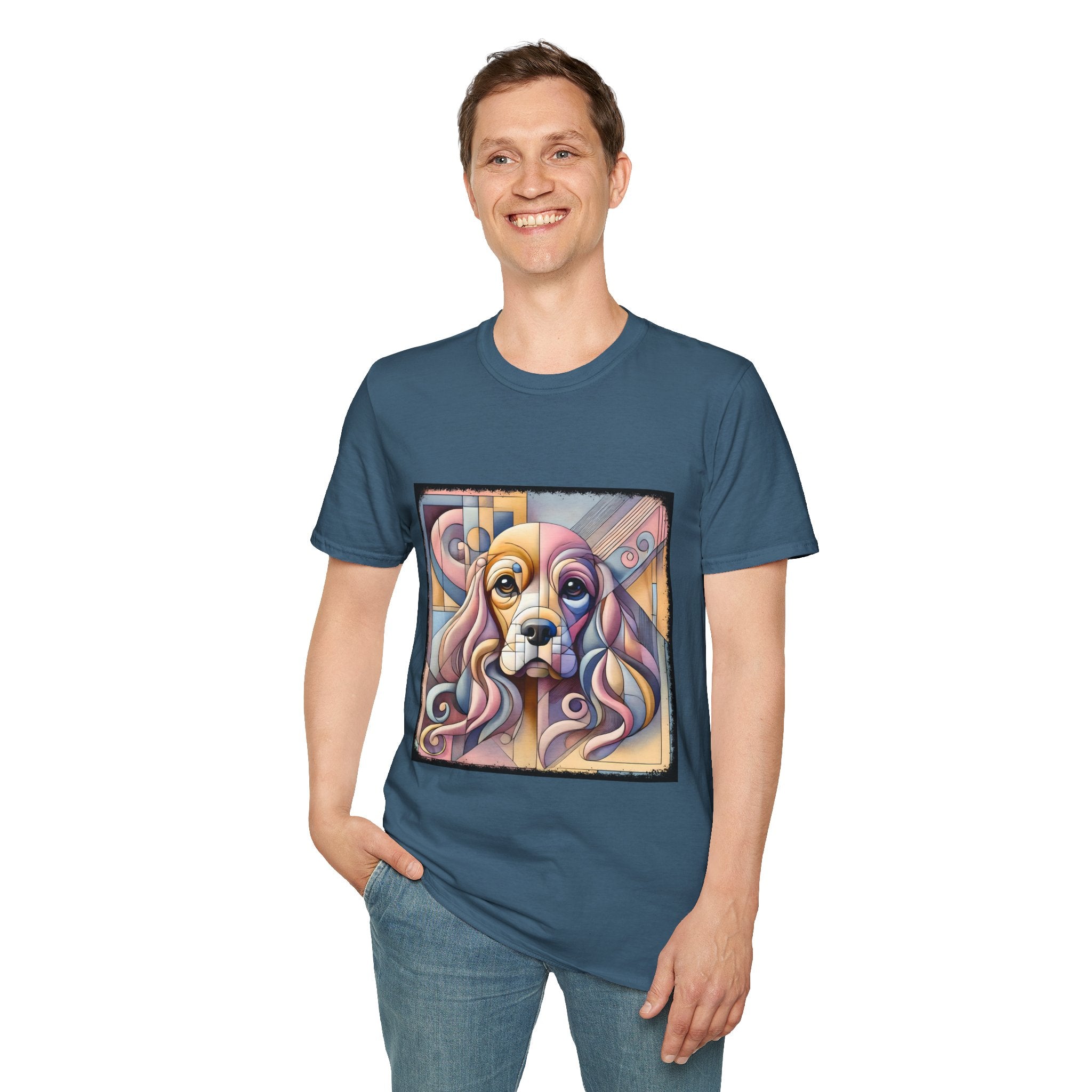 Cocker Spaniel Pastel Geometric | Unisex Dog T-Shirt