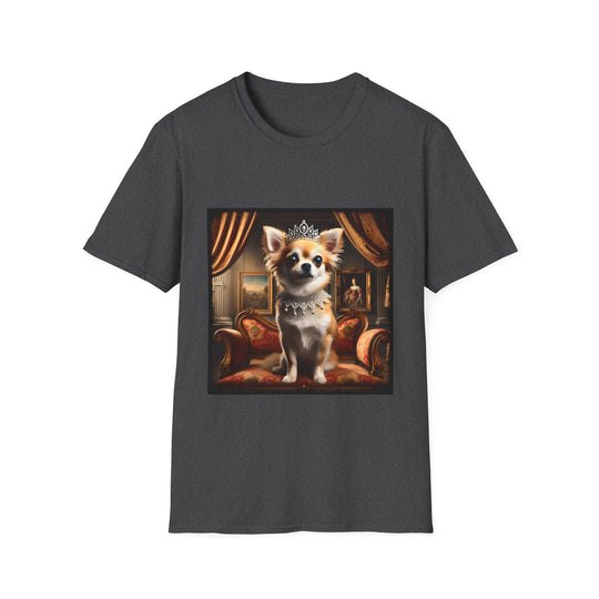 Chihuahua Royal Princess design dog lover unisex t-shirt in dark heather