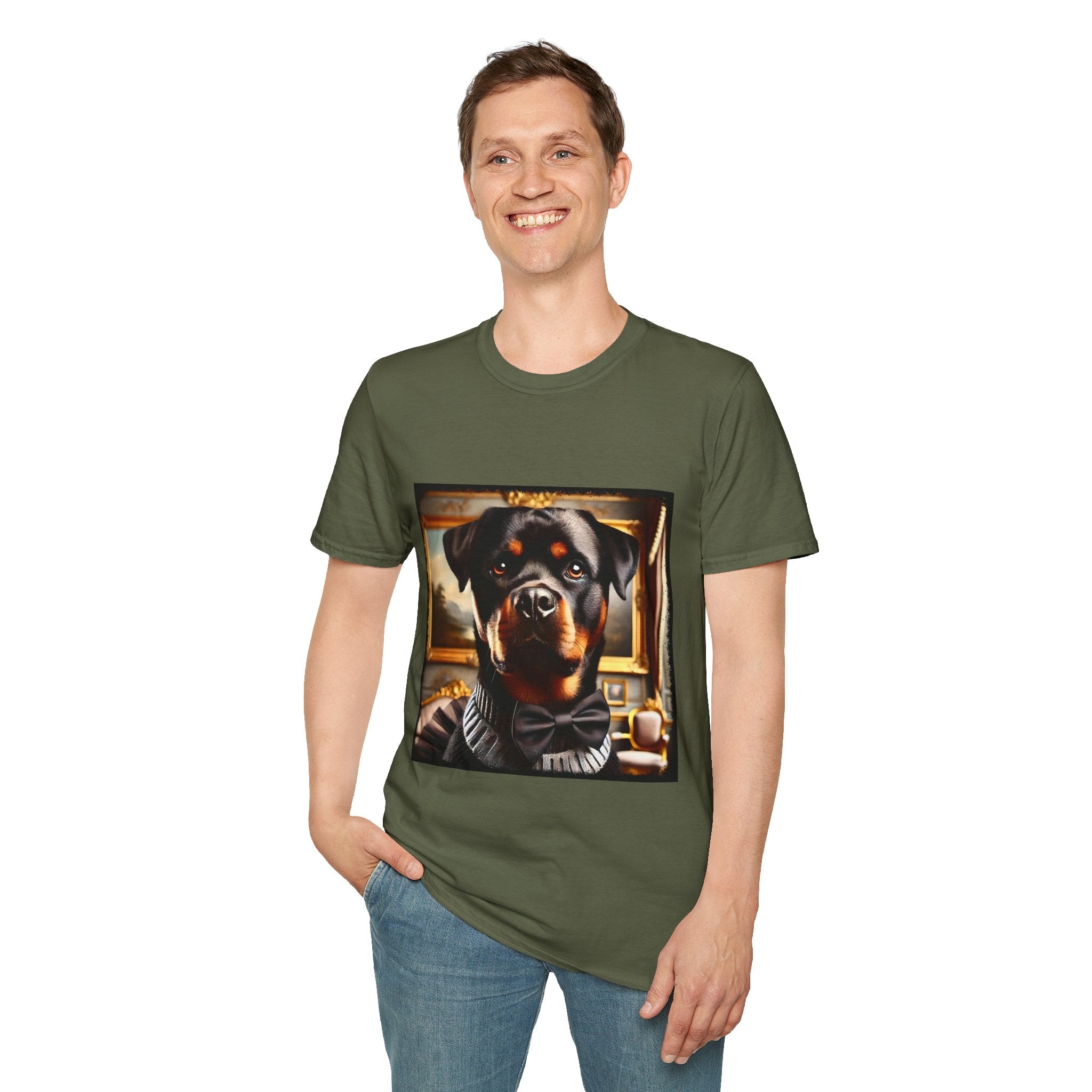Rottweiler Posh Portrait | Unisex Dog T-Shirt