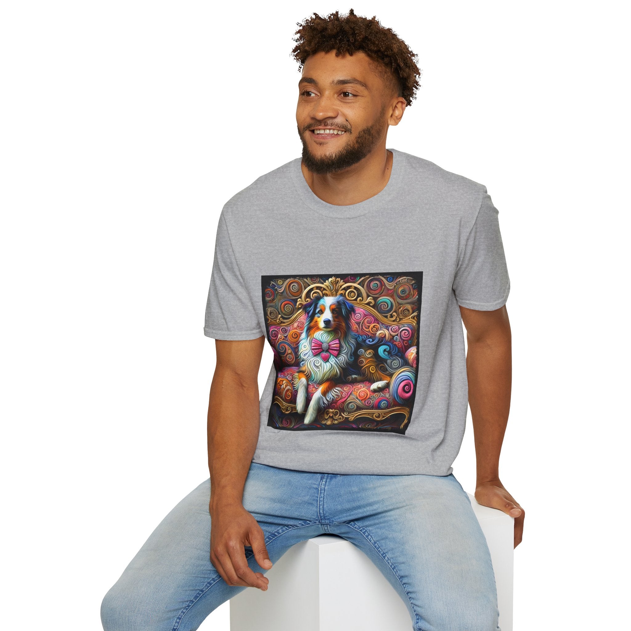 Australian Shepherd Love Swirl | Unisex Dog T-Shirt
