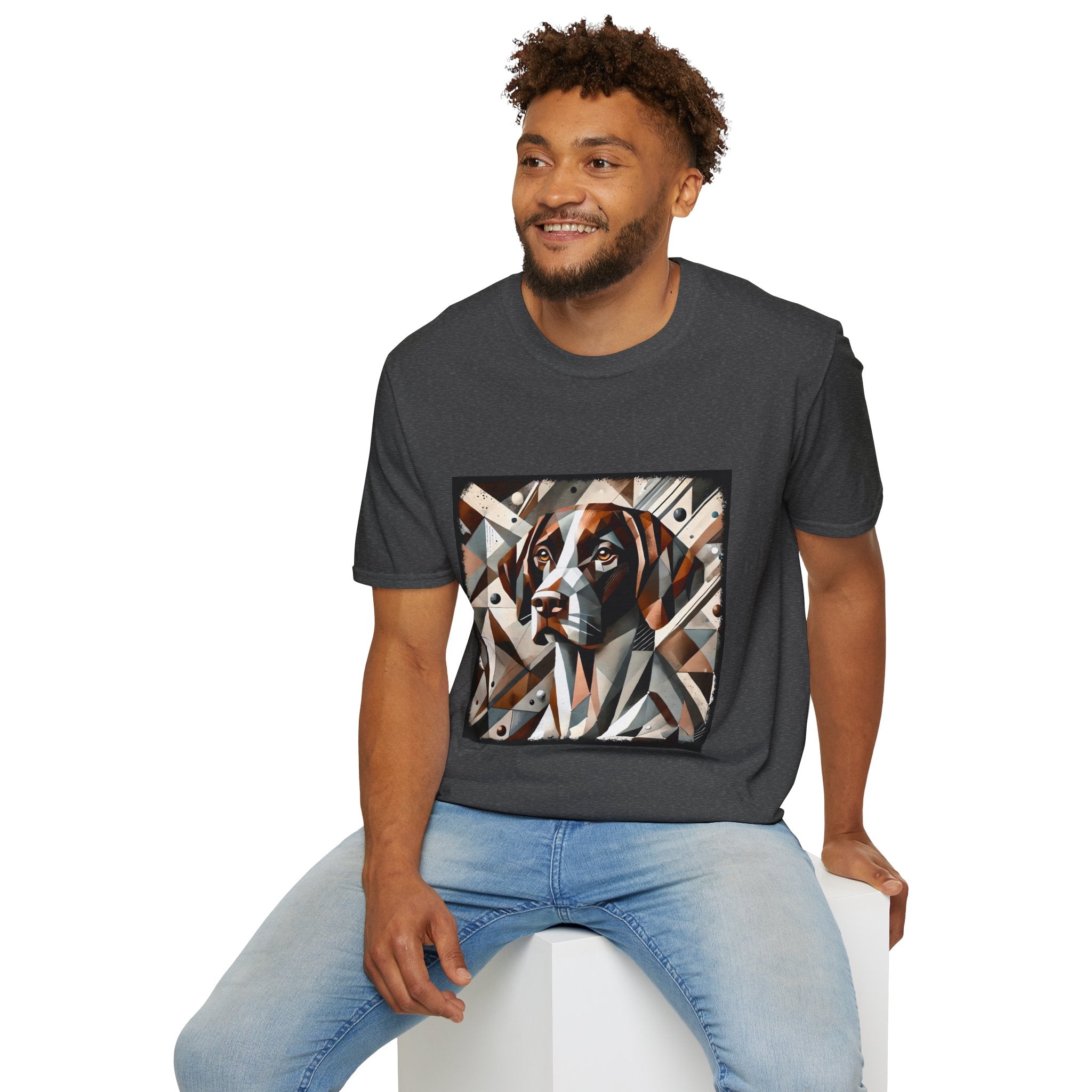 German Shorthaired Pointer Warm Geometric | Unisex Dog T-Shirt