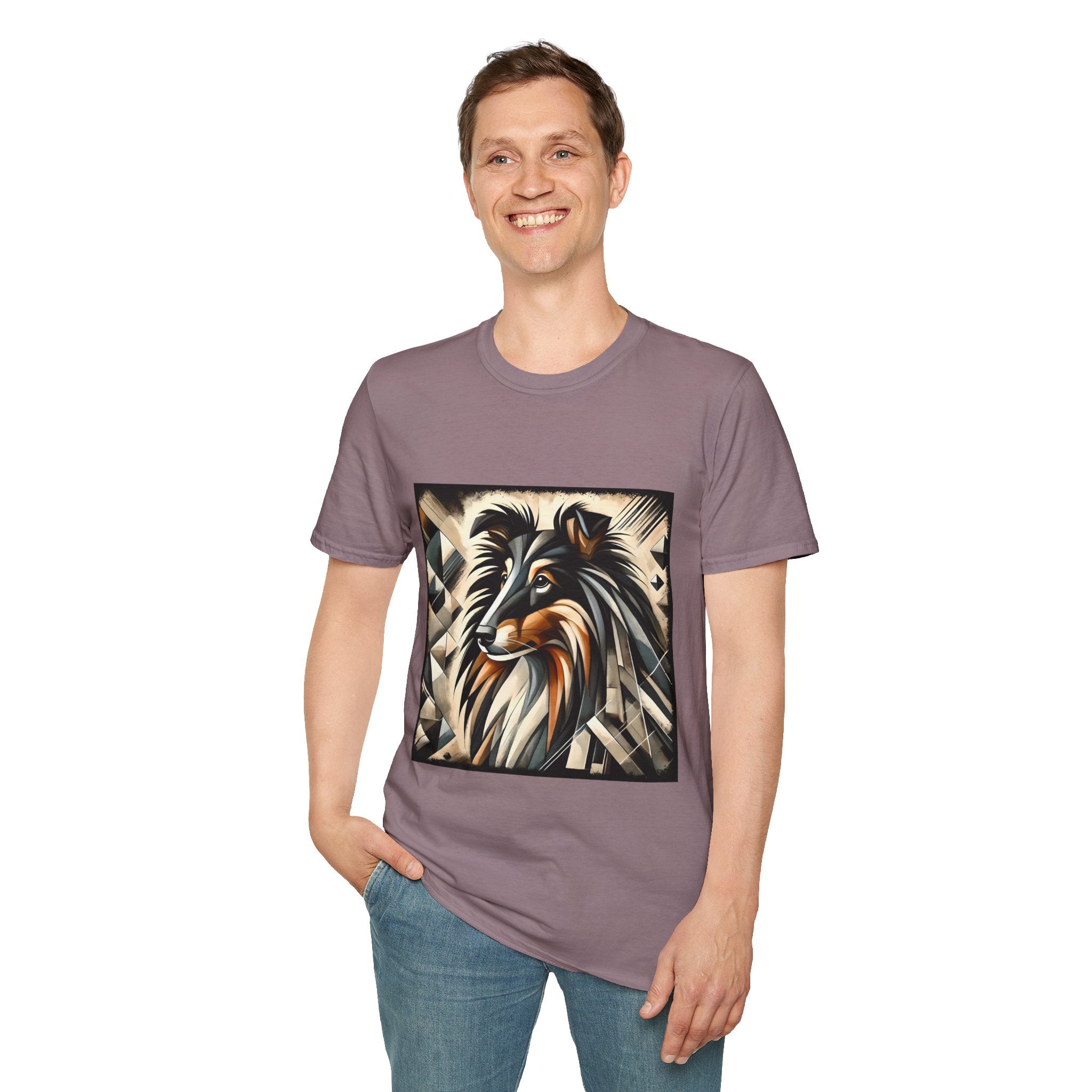 Collie Bold Geometric | Unisex Dog T-Shirt