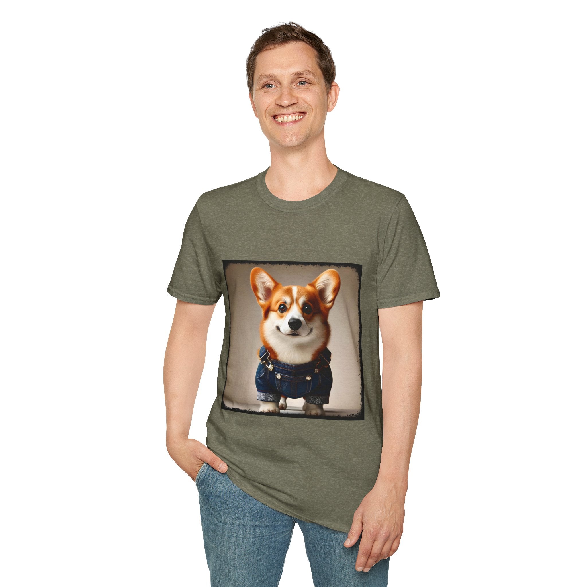 Pembroke Welsh Corgi Denim Dream | Unisex Dog T-Shirt
