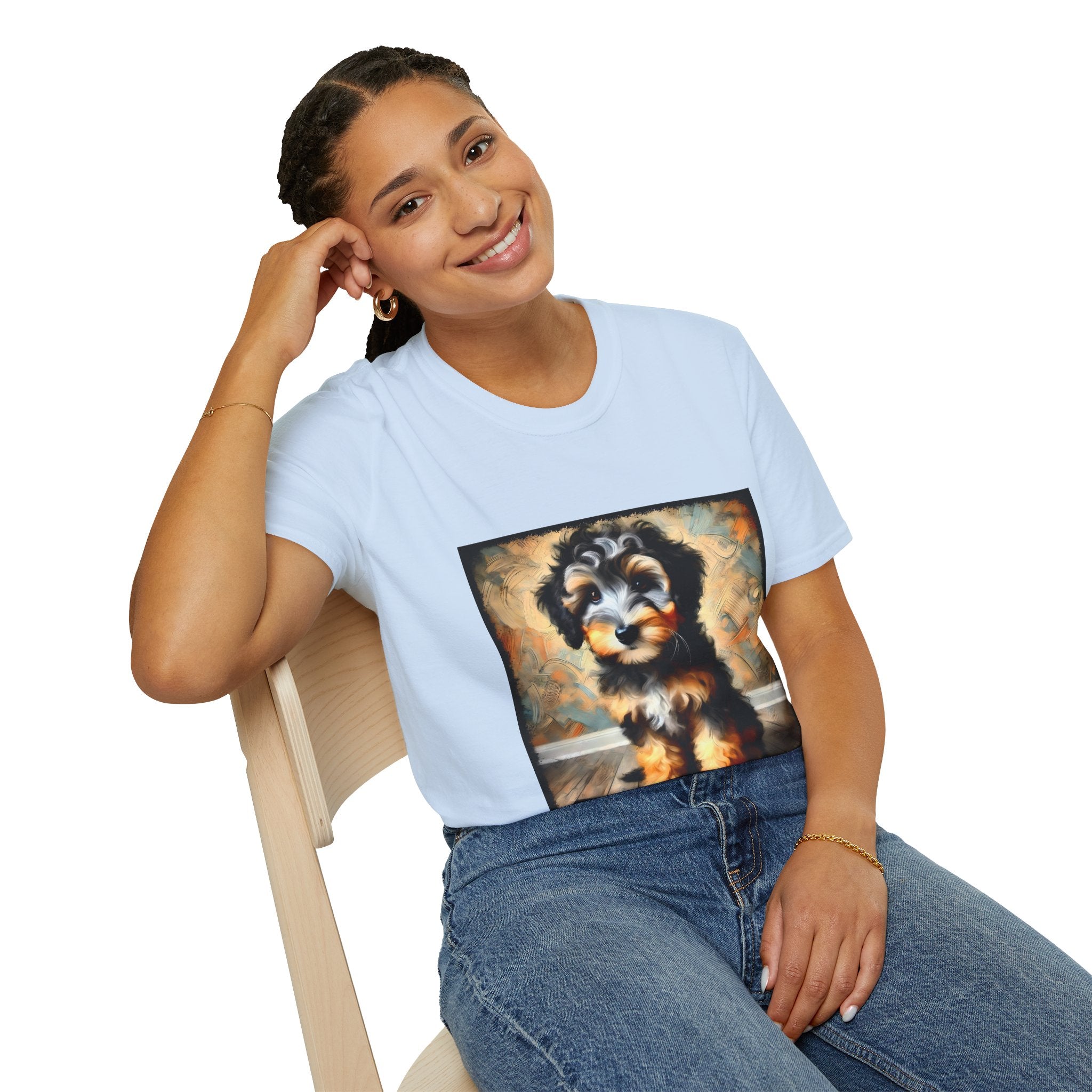 Aussiedoodle Portrait Classic | Unisex Dog T-Shirt