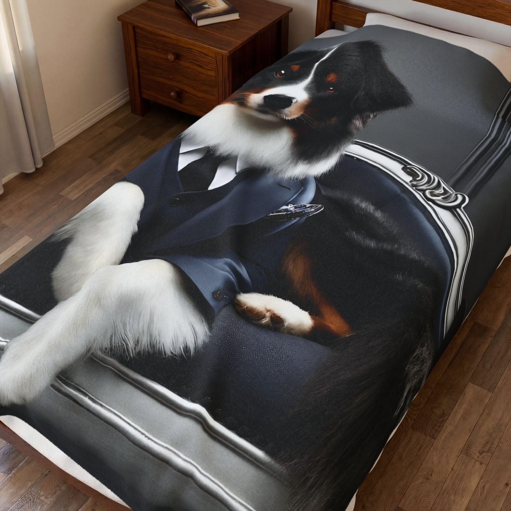 Australian Shepherd Blanket | Debonaire Dude Dog Lover Gift