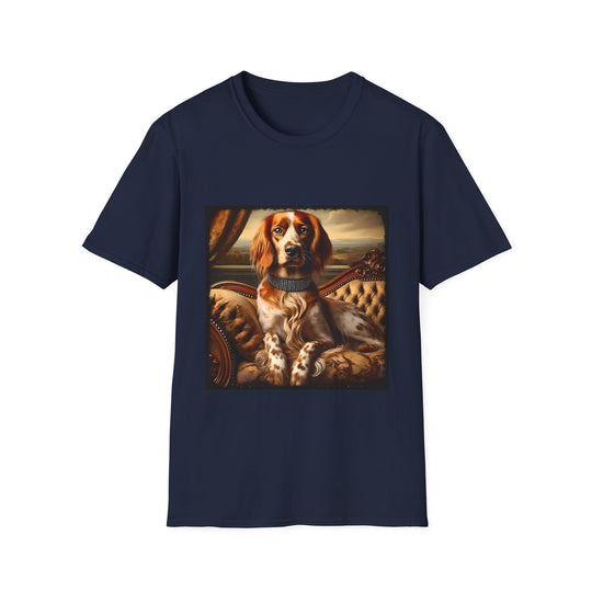 Brittany Diamond Diva design dog lover unisex t-shirt in navy