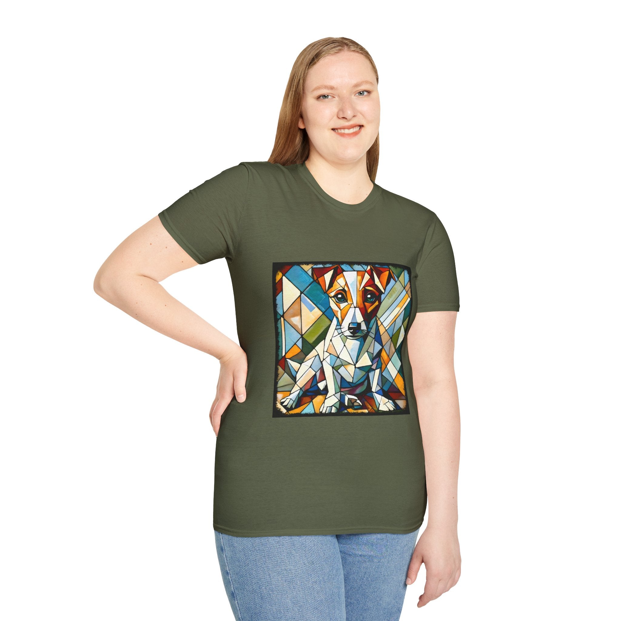 Jack Russell Terrier Bold Geometric | Unisex Dog T-Shirt