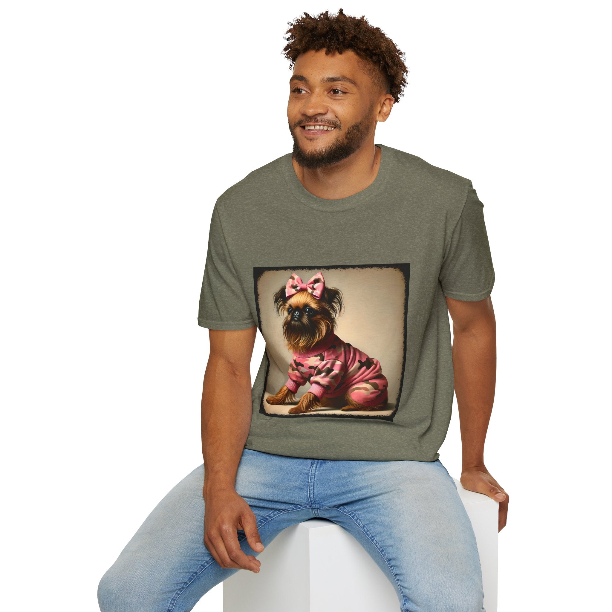 Brussels Griffon Camo Cutie | Unisex Dog T-Shirt