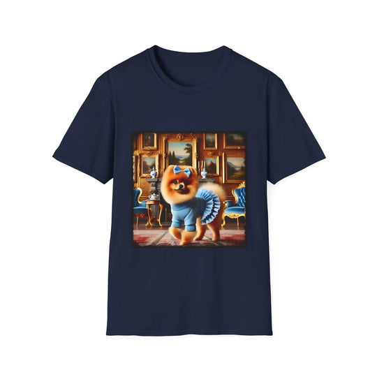Pomeranian Money Honey design dog lover unisex t-shirt in navy