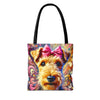 Airedale Terrier Tote Bag | Stunning Swirl Dog Lover Gift