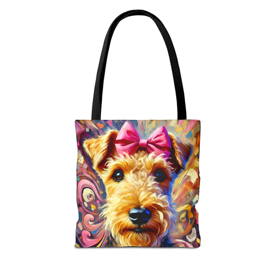 Airedale Terrier Tote Bag Stunning Swirl Dog Lover Gift tote bag in black