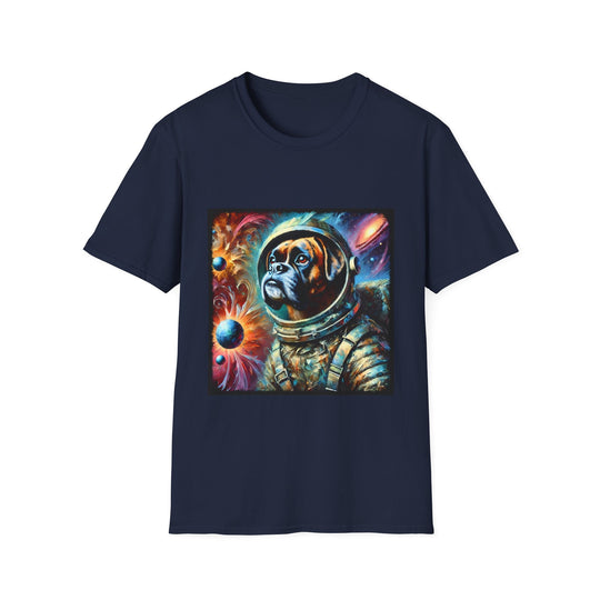 Boxer Brindlenaut design dog lover unisex t-shirt in navy